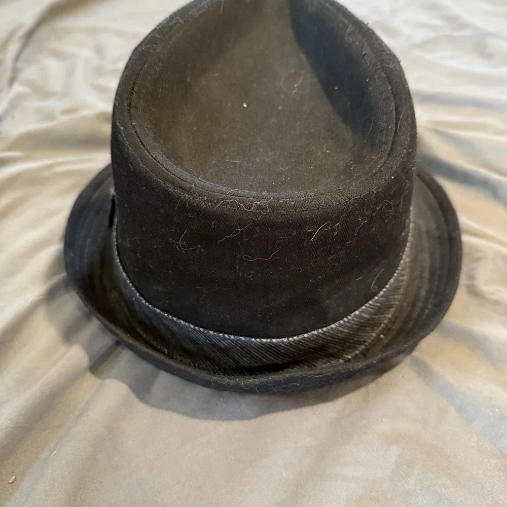 Levi's Hat Fedora Mens XL Black Cotton Twill Lined Casual Classic Logo